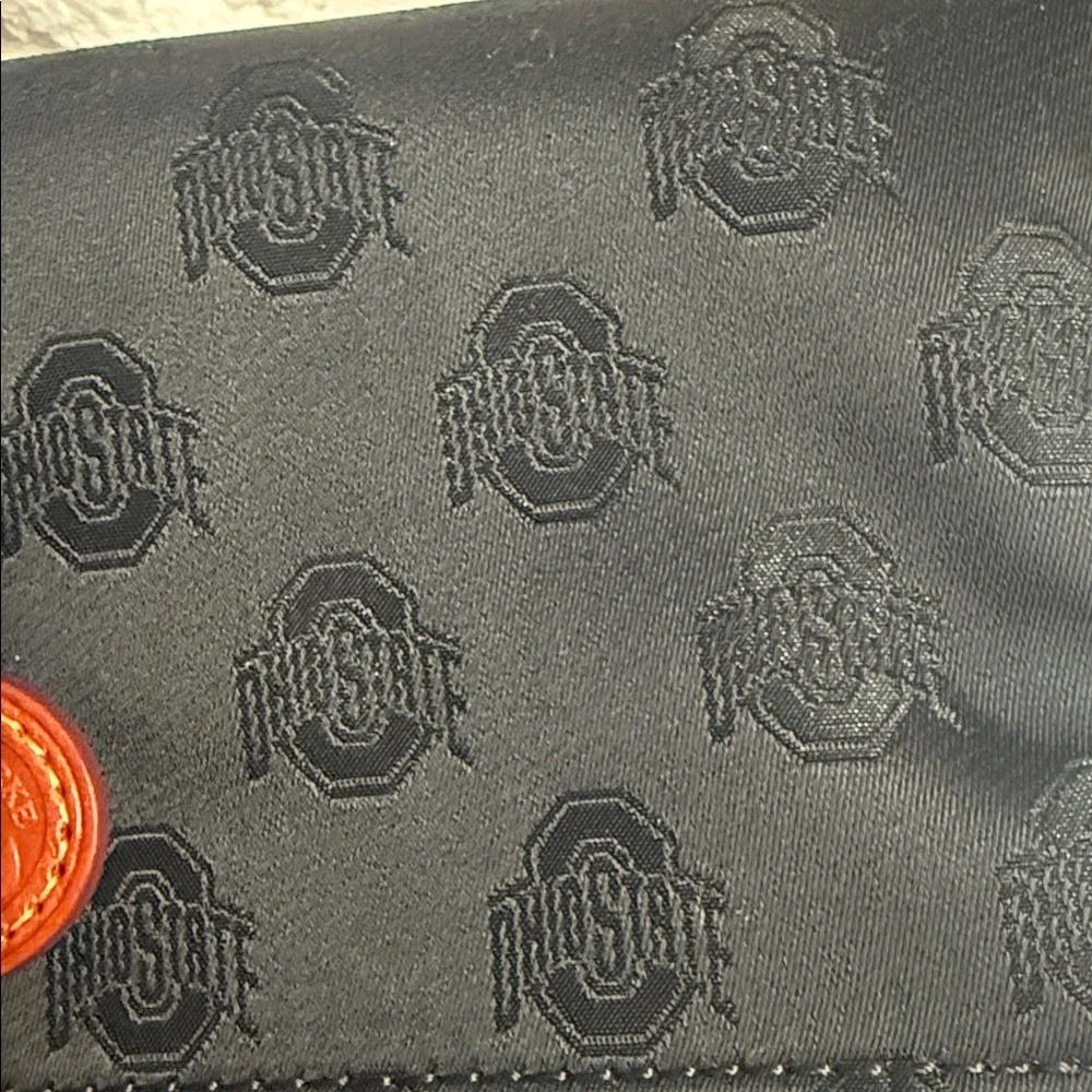 Ohio State Dooney & Bourke fold over crossbody black nylon NWOT